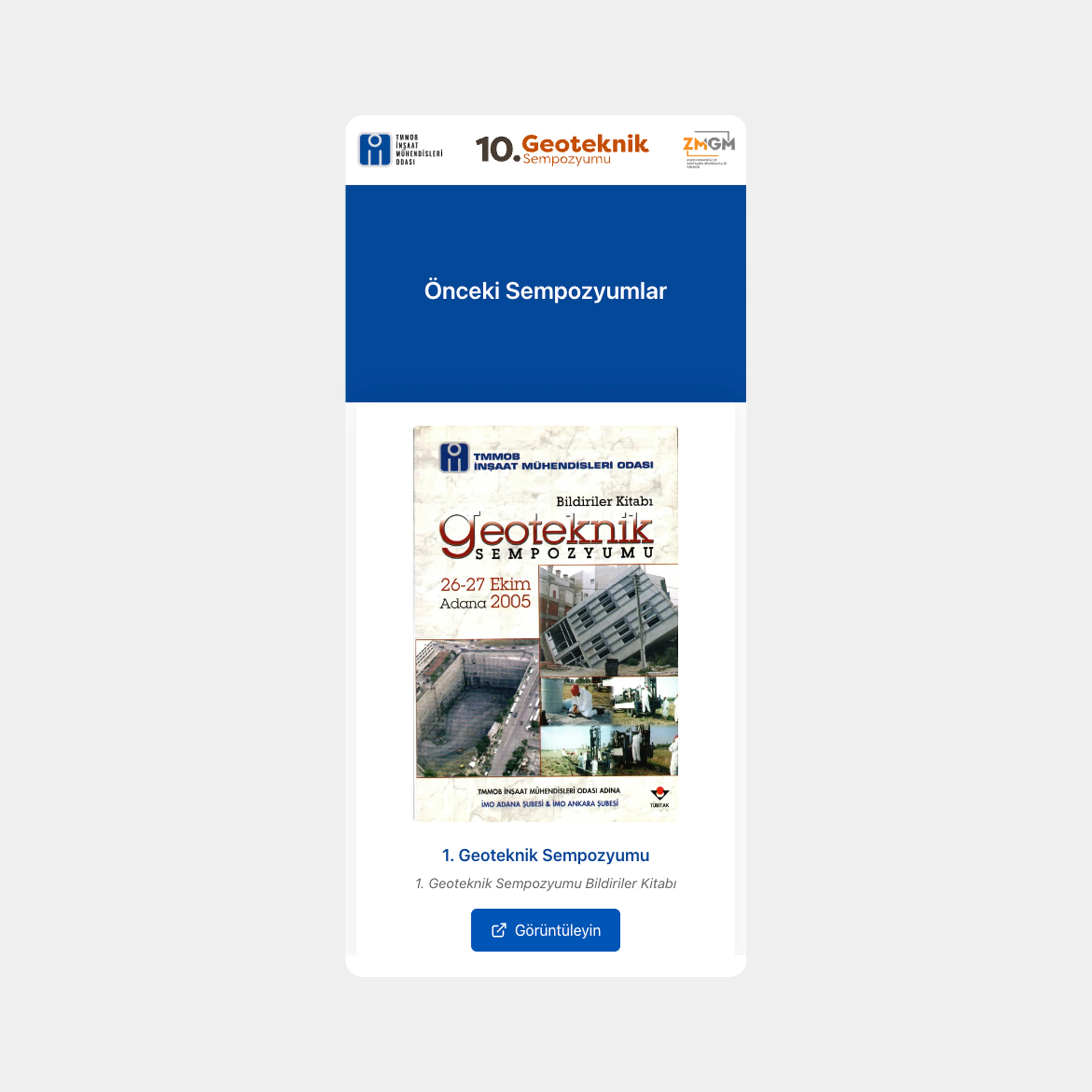 10th Geotechnical Symposium
