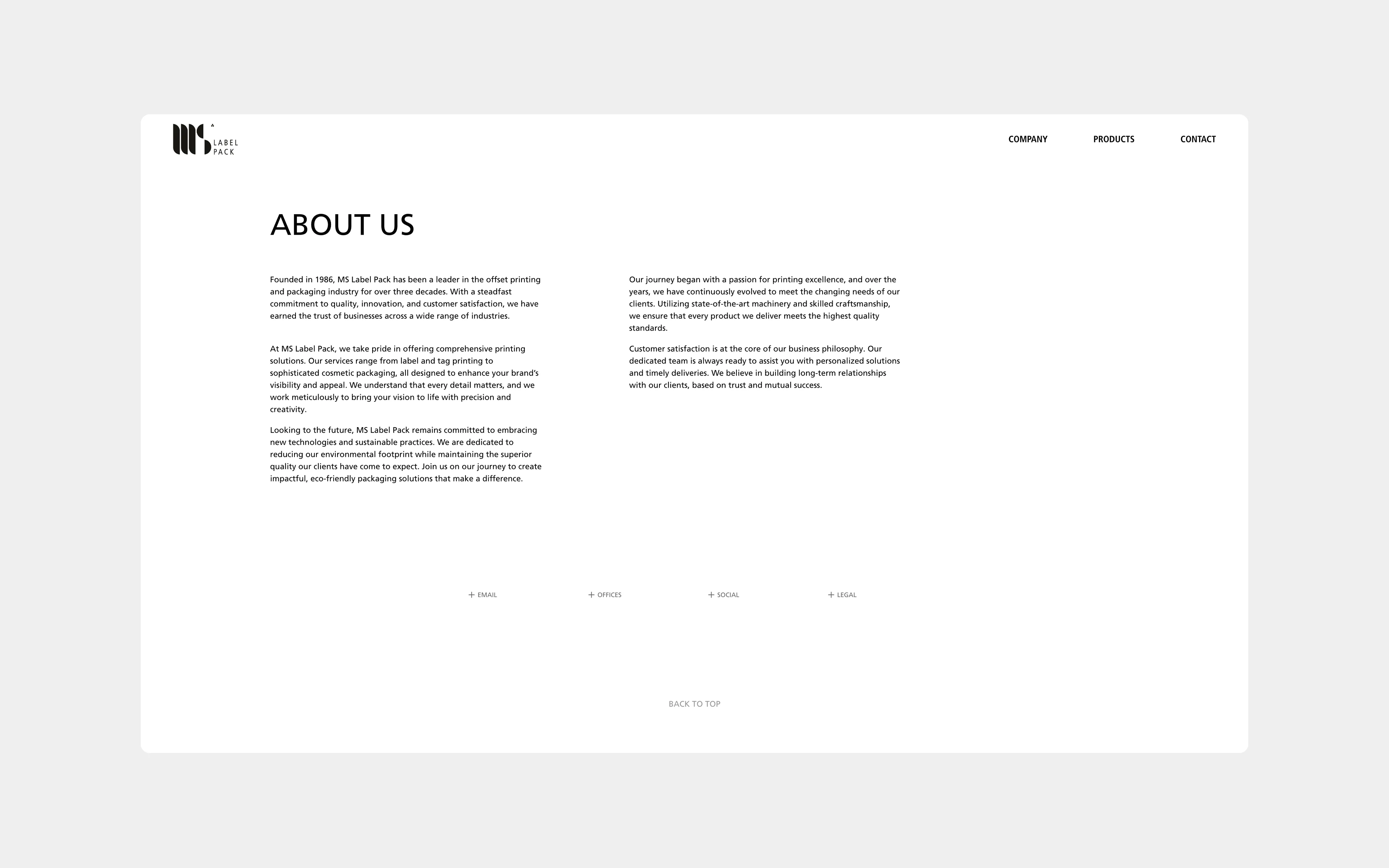 MS Label Pack